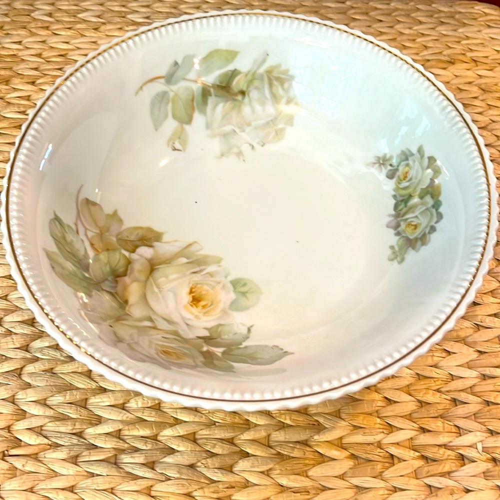 Antique floral transfer wear bowl